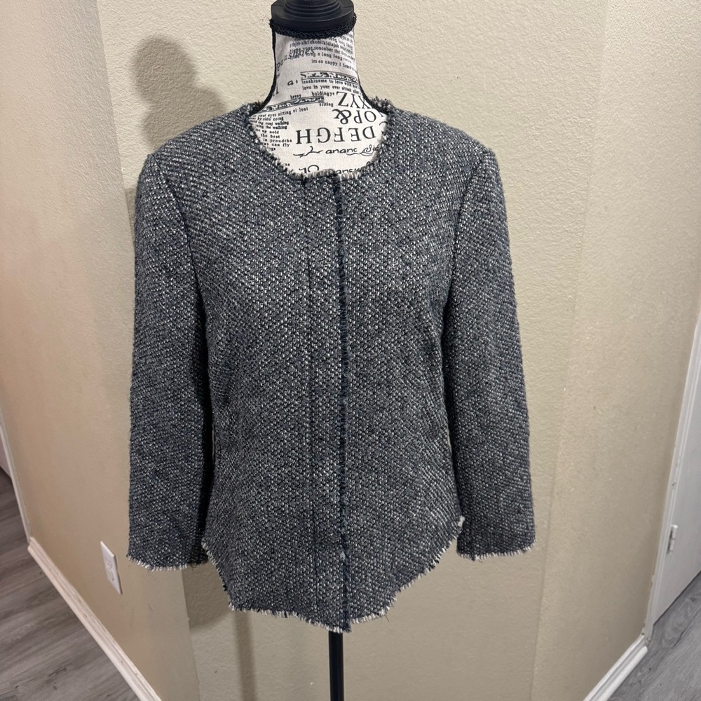 Liz Claiborne‎ Gray Textured Blazer